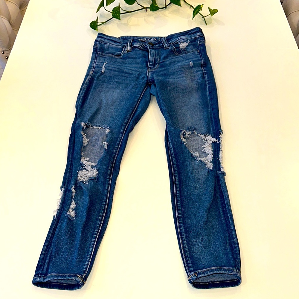 American Eagle Outfitters Ripped Blue Jegging